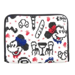FEILER ×ディズニー Disney ヴィジュテーム マルチケース ミッキーマウス ミニー 総柄 白 ホワイト /GV