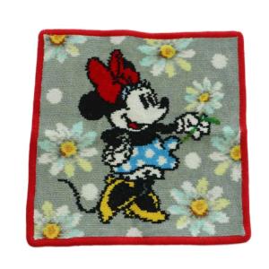 × ディズニー Disney ミニーマウス タオルハンカチ 花柄 グレー 赤 /MI OS