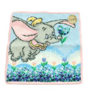 × ディズニー Disney フライングトゥーユー ダンボ タオルハンカチ 花柄 青 グレー /MI OS