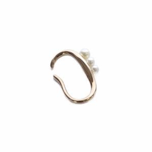 ete パール イヤーカフ 925 シルバー ピンクゴールド色 /SR