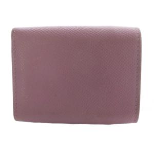 Christian Dior モンテーニュ コンパクトウォレット 財布 三つ折り レザー ピンク /YO16 OH