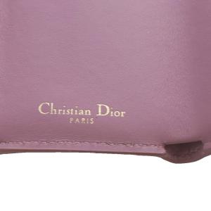 Christian Dior モンテーニュ コンパクトウォレット 財布 三つ折り レザー ピンク /YO16 OH