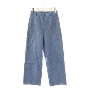 22SS CHAMBRAY DECK PANTS パンツ ストレート ボタンフライ 1 インディゴブルー