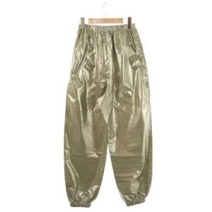 6 ROKU BEAUTY&YOUTH POLYESTER COTTON HAKU PANTS イージーパンツ 36 シルバー色 /DF OS