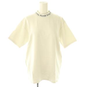 NAVID ロゴ モックネック Tシャツ カットソー 半袖 XS 白 ホワイト /AT OS
