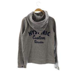 HYSTERIC GLAMOUR ジップアップパーカー 刺繍 F ネイビー ホワイト /DF OS