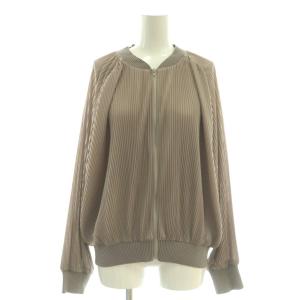 シアープリーツブルゾン ジップアップ 38 グレージュ /HK OS