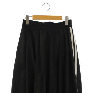 DOUBLE STANDARD CLOTHING エッセンシャル ESSENTIAL 4G3Pミラノリブ×タフタ リバーシブルスカート ロング フレア 38