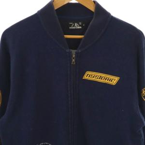 HYSTERIC GLAMOUR GIRL FROM HYSプリントジャケット ジップアップ M ネイビー /HK OS