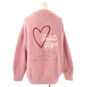 gelato pique 24SS Sweet ジャガードカーディガン F ピンク レッド ホワイト /DO OS