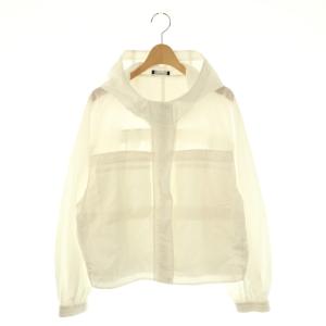 25SS SOFT LAWN GATHER BK JKT ジャケット 薄手 フード S 白 ホワイト /AT