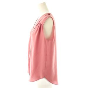 Theory PRIME GGT LIGHT V FLAP TOP ブラウス ノースリーブ S ローズピンク /ES