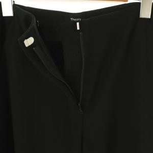 Theory 25SS SATIN CREPE WIDE A LEG PNT パンツ 0 ブラック /DO OS
