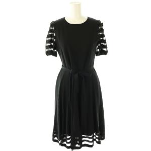 ニット半袖ワンピース 38 ブラック /DO OS