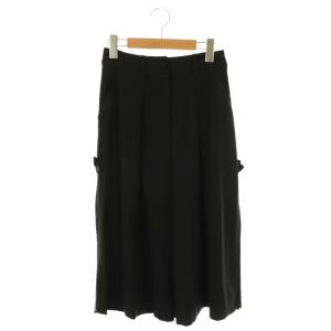 サイドプリーツワイドパンツ 38 ブラック /DO OS