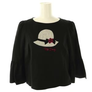 ベルスリーブロゴカットソー 38 ブラック グレー ボルドー /DO OS