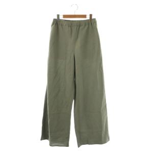 25SS リネンキュプラシルクコンパクト ワイドイージーパンツ 36 グレー /ES OS