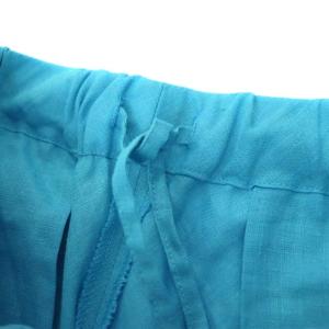 GALERIE VIE 23SS リネンポプリン イージーワイドパンツ 36 水色 /AT OS