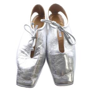 PIPPICHIC AMBER COCO 8 フラットシューズ パンプス スクエアトゥ 36.5 シルバー色 /SR