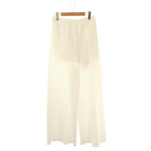 25SS Celestial ワイドパンツ ニット リネン混 36 ホワイト /ES OS