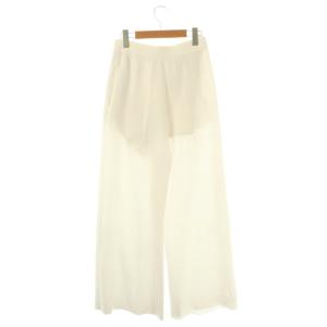 Deuxieme Classe 25SS Celestial ワイドパンツ ニット リネン混 36 ホワイト /ES OS