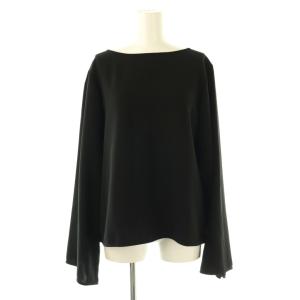 24SS Sofia ジップスリーブ ブラウス プルオーバー ボートネック 黒 /CX OS