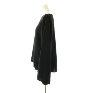 EVERYDAY I LIKE 24SS Sofia ジップスリーブ ブラウス プルオーバー ボートネック 黒 /CX OS