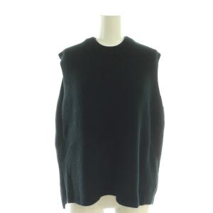 Cotton Knit Vest ベスト プルオーバー クルーネック F 紺 ネイビー /AT OS