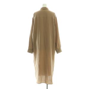Deuxieme Classe 24SS Silk Shirt Dress ワンピース ミモレ ロング 長袖 F 茶 ブラウン /AT
