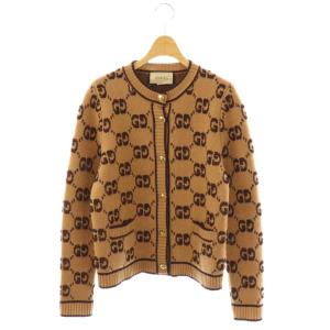 GGウールブークレジャカードカーディガン M ブラウンベージュ ブラウン