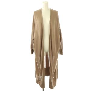 PARU コットンVネックロングカーディガン モカ /DO OS