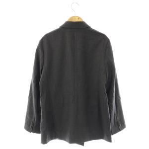 Spick&Span 24AW ウールブレンドダブルブレストジャケット テーラード 総裏地 38 ダークグレー /DO OS