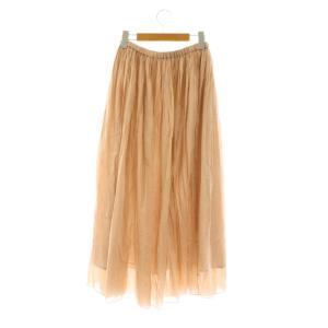 Whim Gazette WhimGazette 24SS シルクローンスカート ギャザー マキシ ロング F ピンク /AT OS