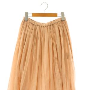 Whim Gazette WhimGazette 24SS シルクローンスカート ギャザー マキシ ロング F ピンク /AT OS