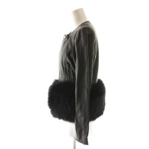 Diagram GRACE CONTINENTAL FOXファーライダースジャケット 羊革 36 黒 /CX OS