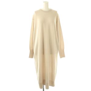 vingt-trois 23AW 洗える ウールカシミヤ ニットワンピース 38 ライトグレージュ /ES