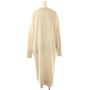 23区 vingt-trois 23AW 洗える ウールカシミヤ ニットワンピース 38 ライトグレージュ /ES