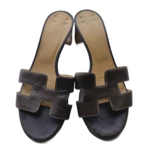HERMES オアジス サンダル 36 ブラウン