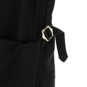 Tao ラップデザインスカート 膝丈 フレア ウール M 濃紺 /NR OS