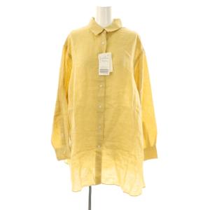 リネンフレンチフロントレギュラーシャツ F ベージュ /ES OS