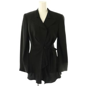 シルク ジャケット カシュクールジャケット 40 ブラック /DF OS