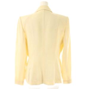 YVES SAINT LAURENT テーラードジャケット シルク混 背抜き 36 アイボリー /CX OS