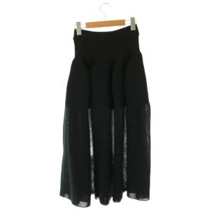 CFCL POTTERY LUCENT GLITTER SKIRT 1 ブラック ネイビー