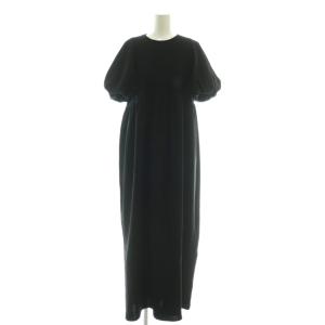 バルーンスリーブギャザーマキシワンピース F ブラック