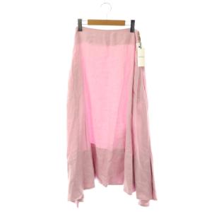 リネンフレアスカート ロング XS ピンク /DO OS