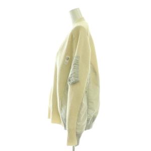 sacai サカイ-22AW Wool Knit x Nylon Twill Cardigan 2 アイボリー