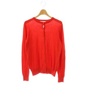シルク カーディガン ニット 36 レッド /ES OS