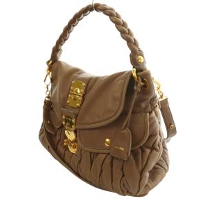 miumiu マテラッセ 2way ハンドバッグ ブラウン