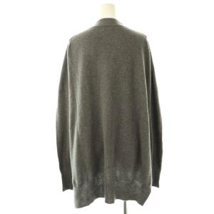 IENA カシミヤ ワイドVネックカーディガン ニット F グレー /ES OS