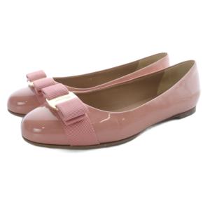 VARINA エナメル ヴァラリボン パンプス 5 ピンク /SR28